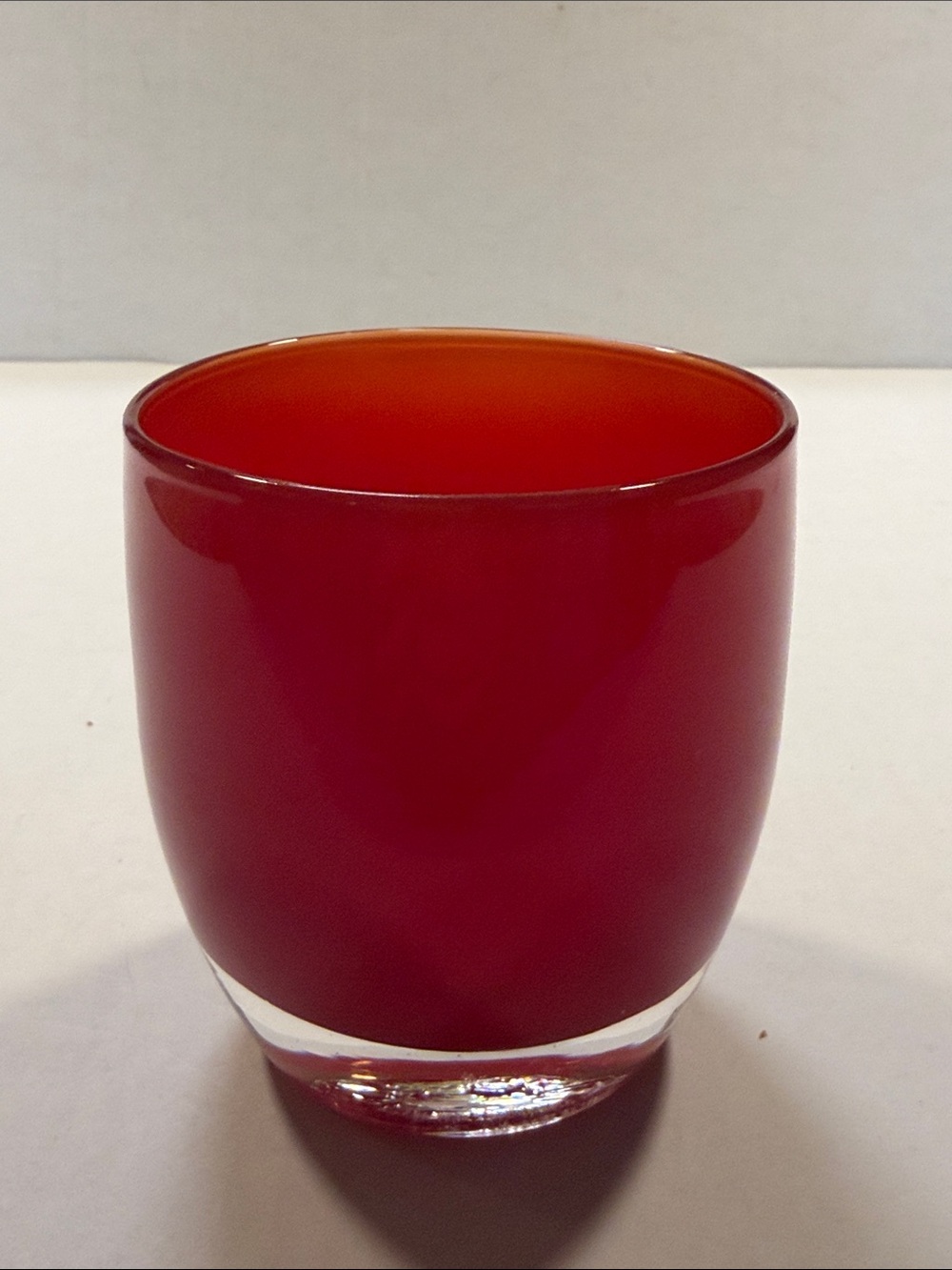 Glassybaby Joy Candle Holder Red Holiday